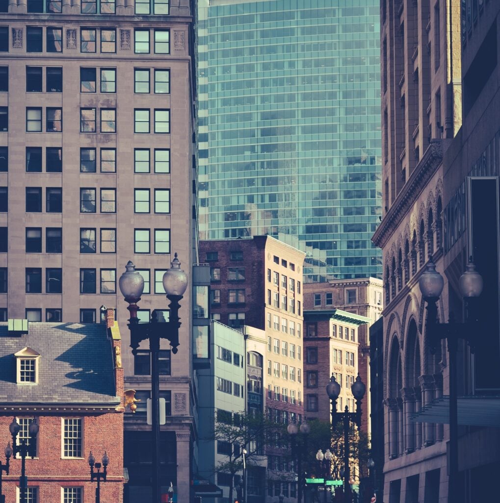 Busy Downtown Boston