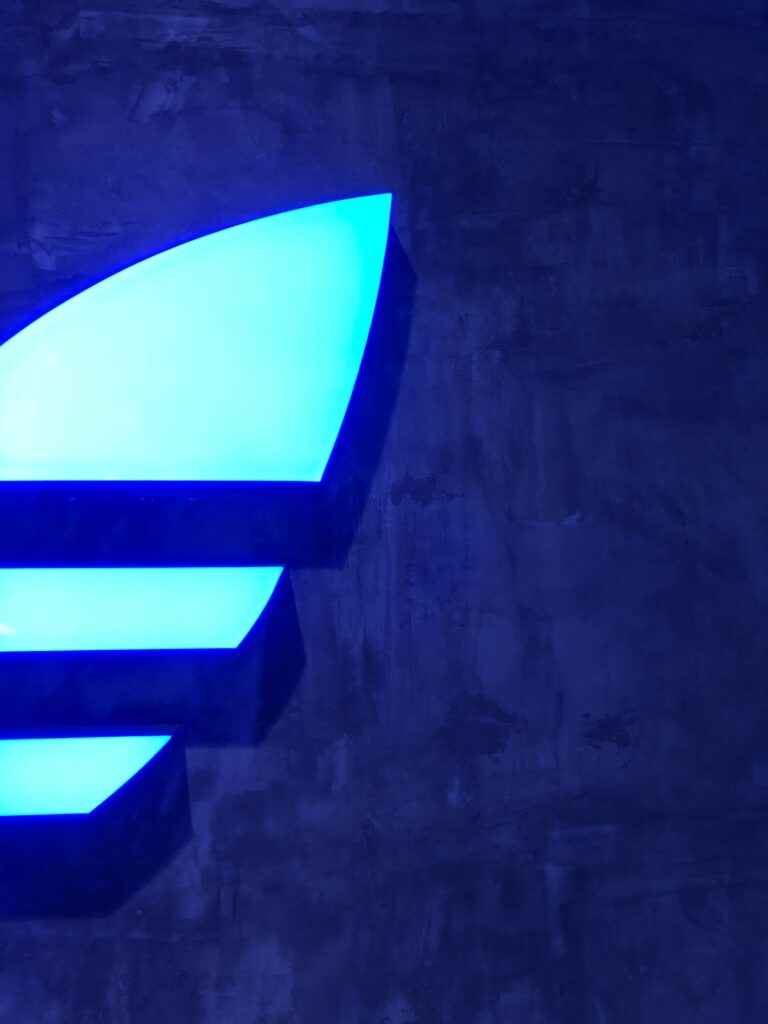 Partial Adidas neon logo