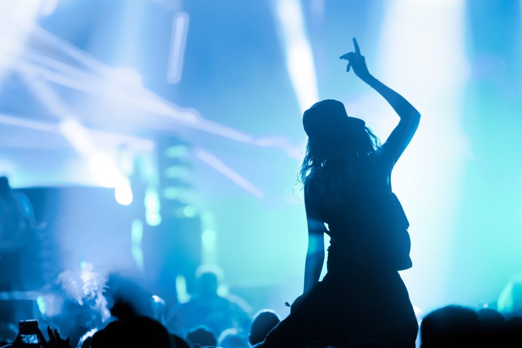 Picture of dancing crowd at music festival